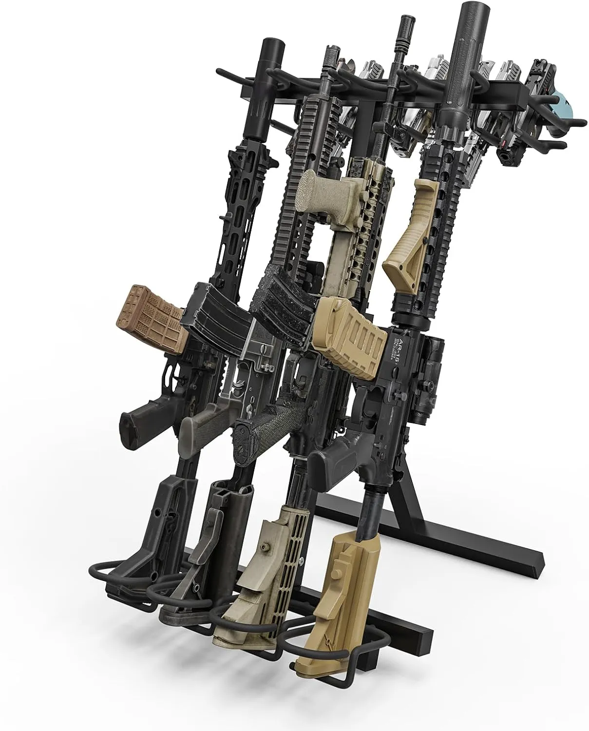 Gun Rack,Portable Rifle Rack Stand, Heavy Duty Steel Indoor Outdoor Gun Racks, Folding Gun Rack Stand for Shooting Hunting Range