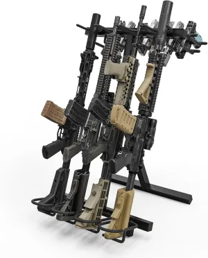 Gun Rack,Portable Rifle Rack Stand, Heavy Duty Steel Indoor Outdoor Gun Racks, Folding Gun Rack Stand for Shooting Hunting Range