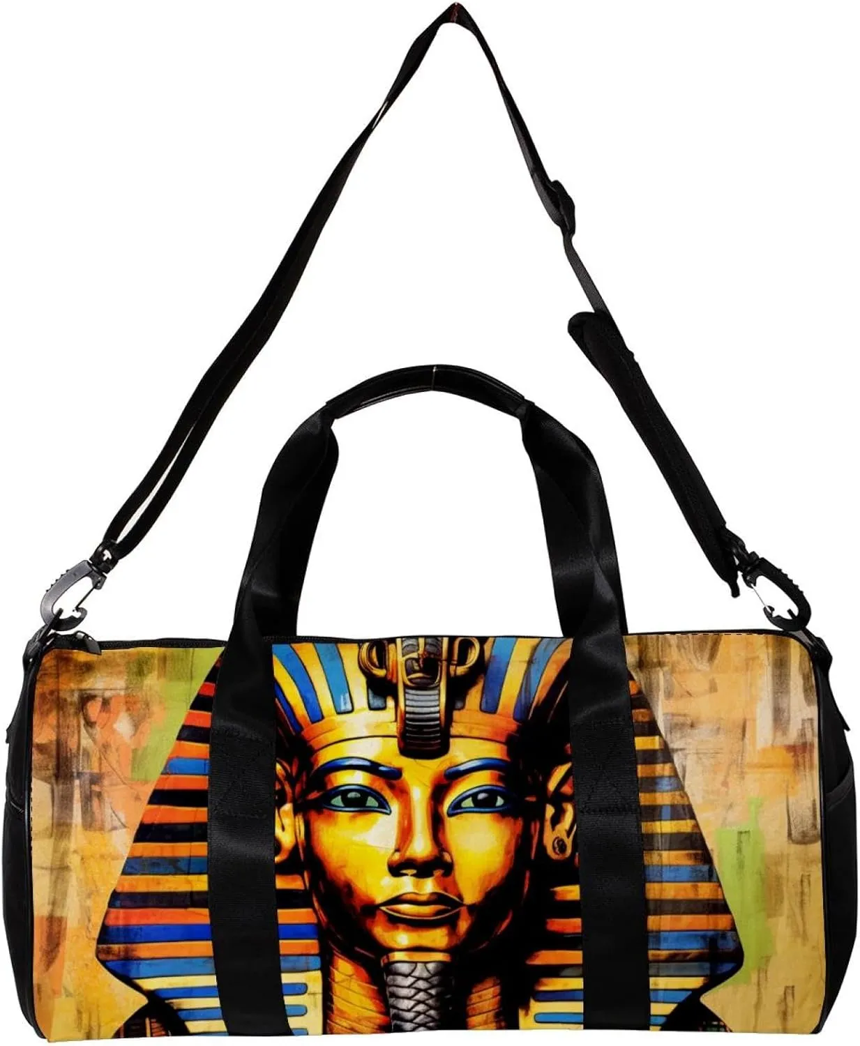 Gym Bag for Women,Small Gym Bag for Men,Egyptian Ancient Retro Nation,Overnight Bag