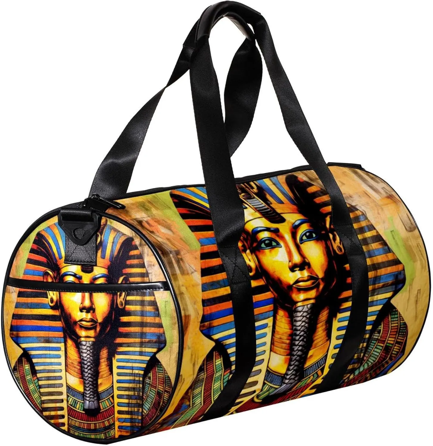 Gym Bag for Women,Small Gym Bag for Men,Egyptian Ancient Retro Nation,Overnight Bag