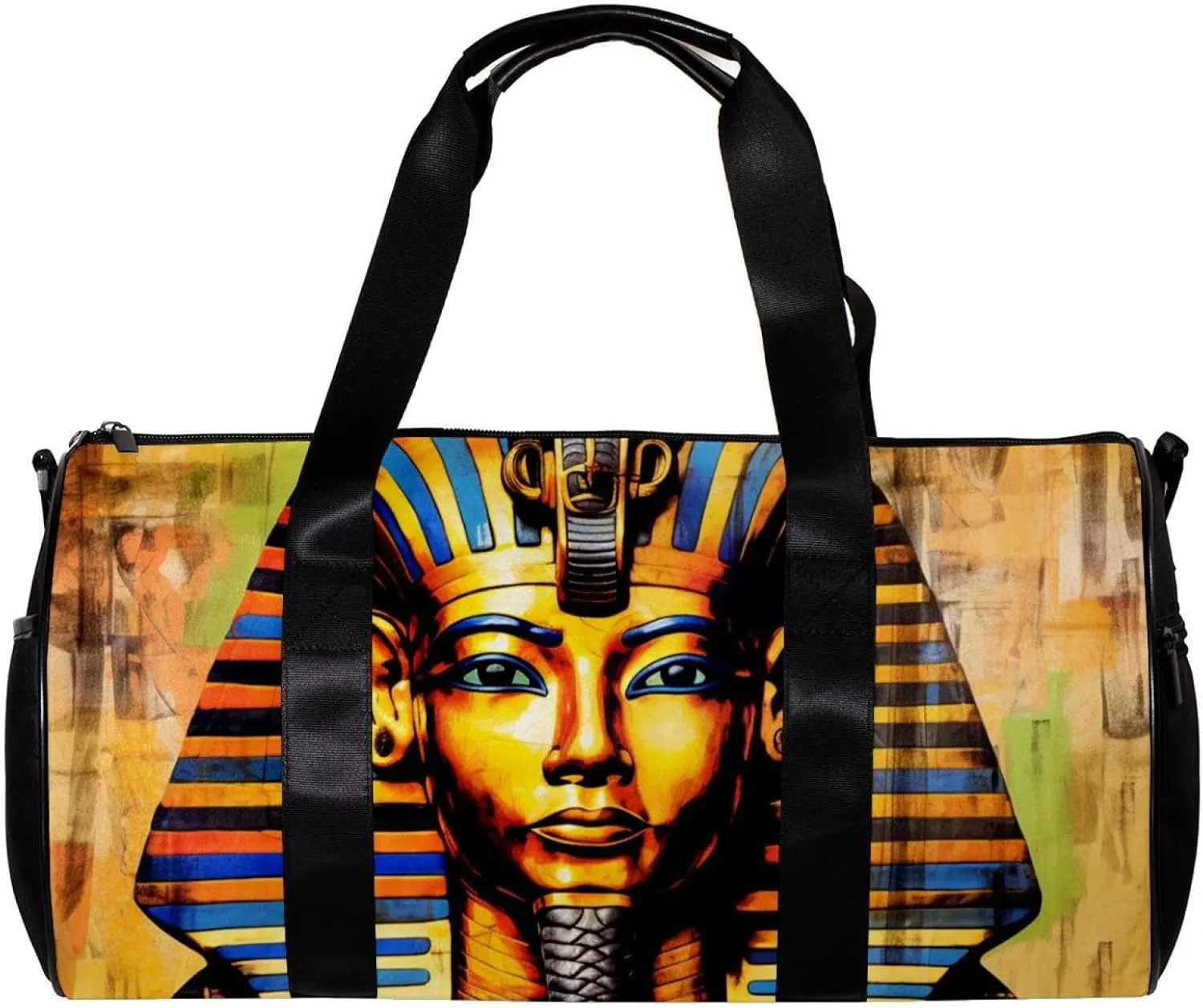 Gym Bag for Women,Small Gym Bag for Men,Egyptian Ancient Retro Nation,Overnight Bag