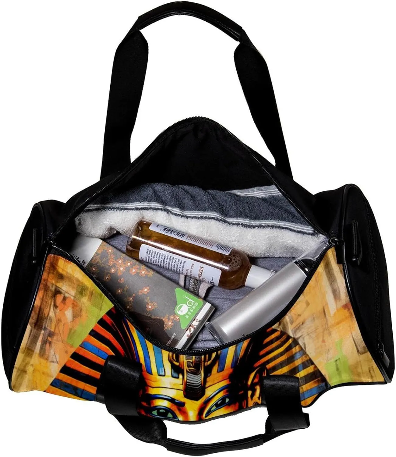 Gym Bag for Women,Small Gym Bag for Men,Egyptian Ancient Retro Nation,Overnight Bag