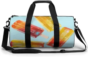 Gym Bags Small Popsicles Duffel Bag Overnight Bag with Shoe Compartment Carryon Bag for Men Women