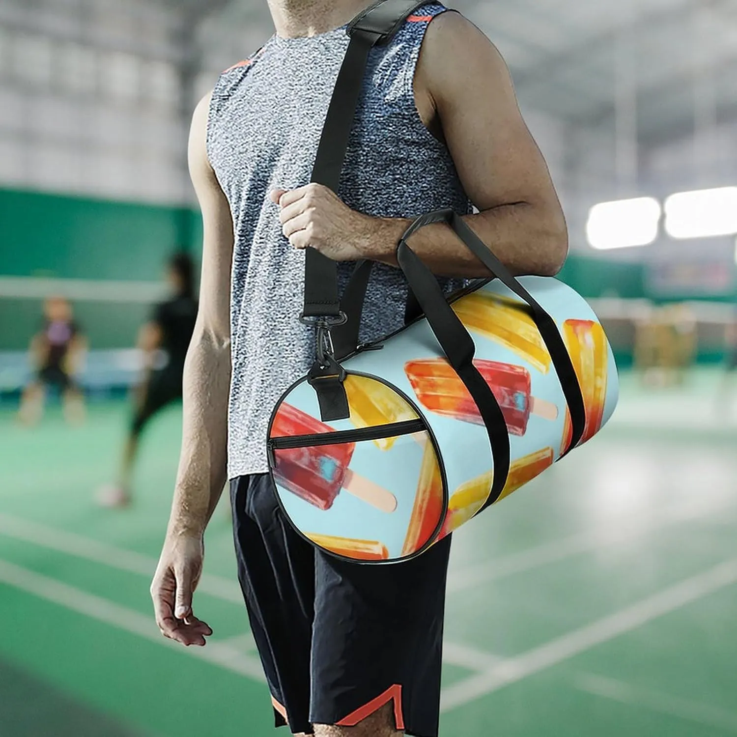 Gym Bags Small Popsicles Duffel Bag Overnight Bag with Shoe Compartment Carryon Bag for Men Women