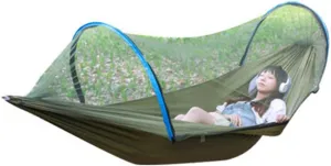 Hammock with Mosquito Net, Double Camping Hammocks Bug Net Waterproof Portable and Lightweight for Backpacking Hiking Travel Outdoor