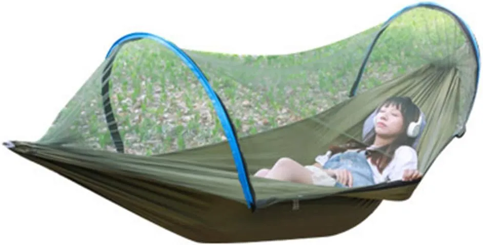 Hammock with Mosquito Net, Double Camping Hammocks Bug Net Waterproof Portable and Lightweight for Backpacking Hiking Travel Outdoor