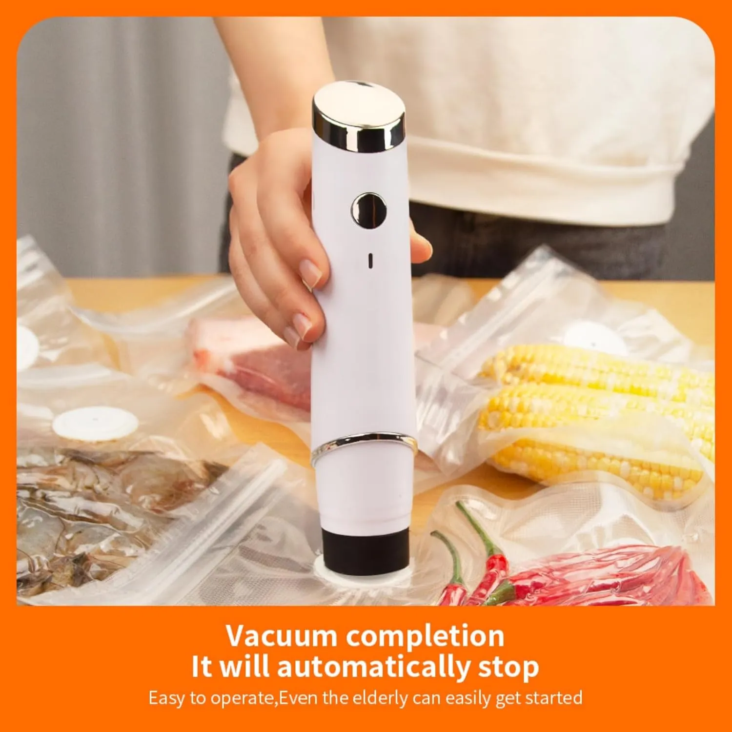 Handheld Vacuum Sealer for Food, Protable Compact Vacuum Sealer (Vacuum Sealers  30 Reusable Vacuum Seal Bags)