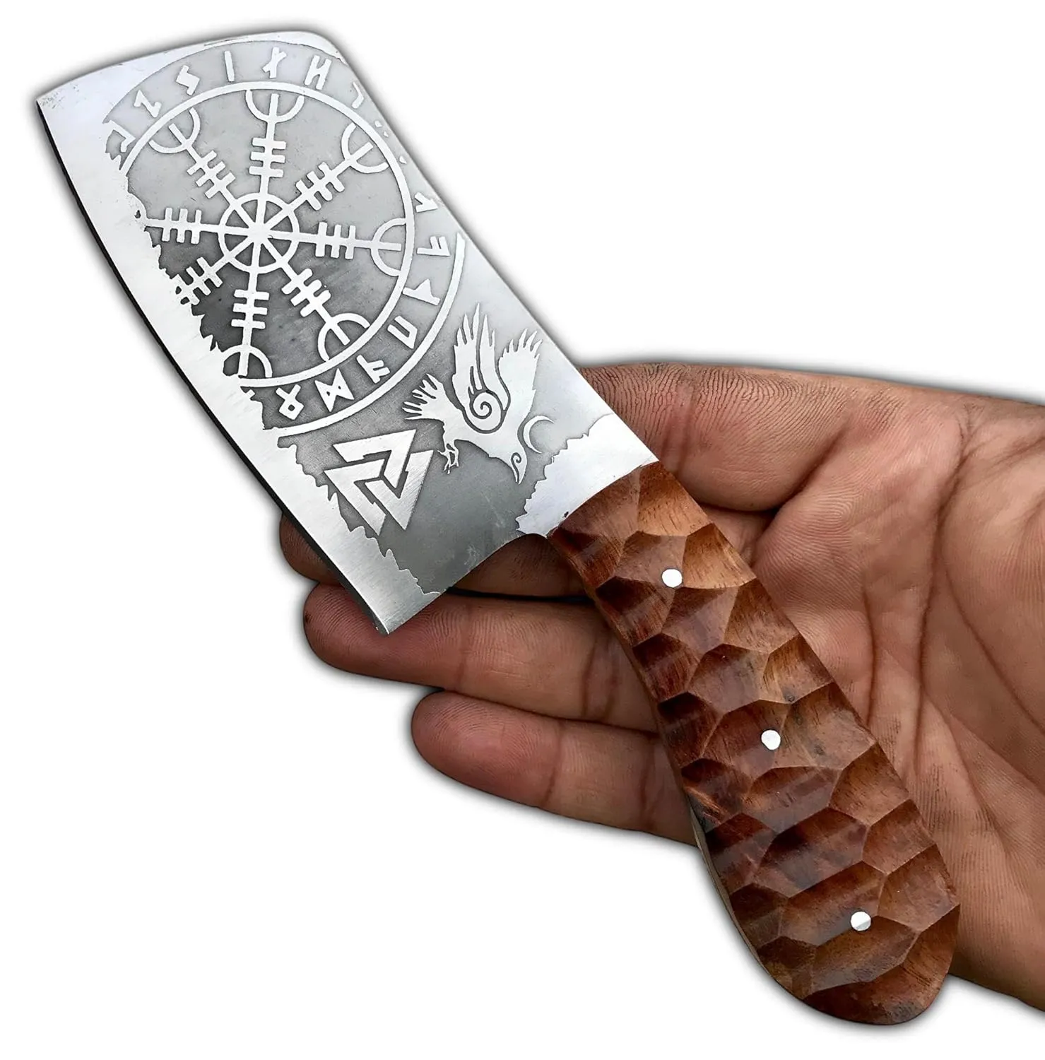 Handmade Mini Cleaver Fixed Blade Heavy Duty Sharp Kitchen Kinife with Sheath Butcher Knife for Chopping Hand Forged HC Steel for Home Outdoor Camping Cleaver Chef knife OC-CK-9978