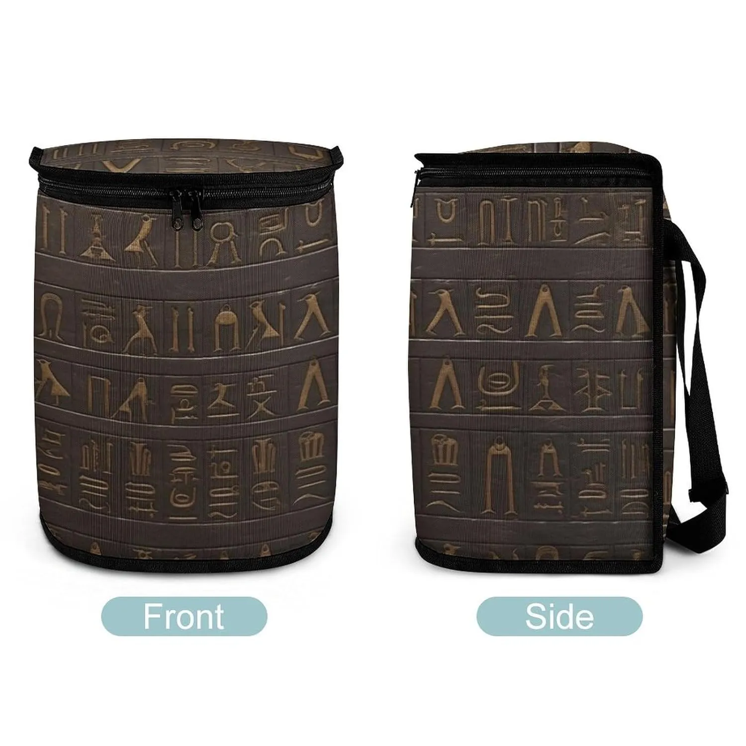 Hanging Car Garbage Bag Ancient Egyptian Hieroglyph Portable Car Trash Bag for Car SUV Truck
