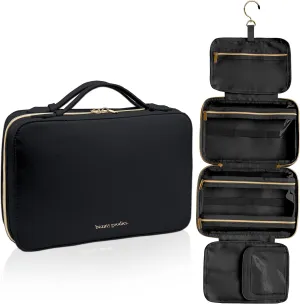 Hanging Travel Toiletry Bag For Traveling Men and Women, Holds Makeup, Toiletries, Shaving Kits, Medicine Bag, Folds and can be Packed Easily With Hanging Hook, Perfect for the Frequent Traveler