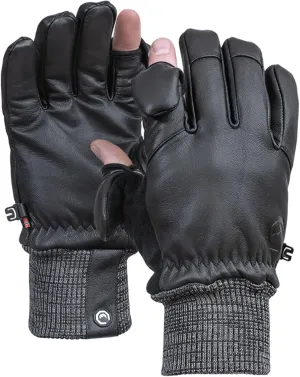 Hatchet Photography Glove, FlipTech Finger Caps with Magnets, Merino Wool Lining for Comfort & Resilient Goat Leather