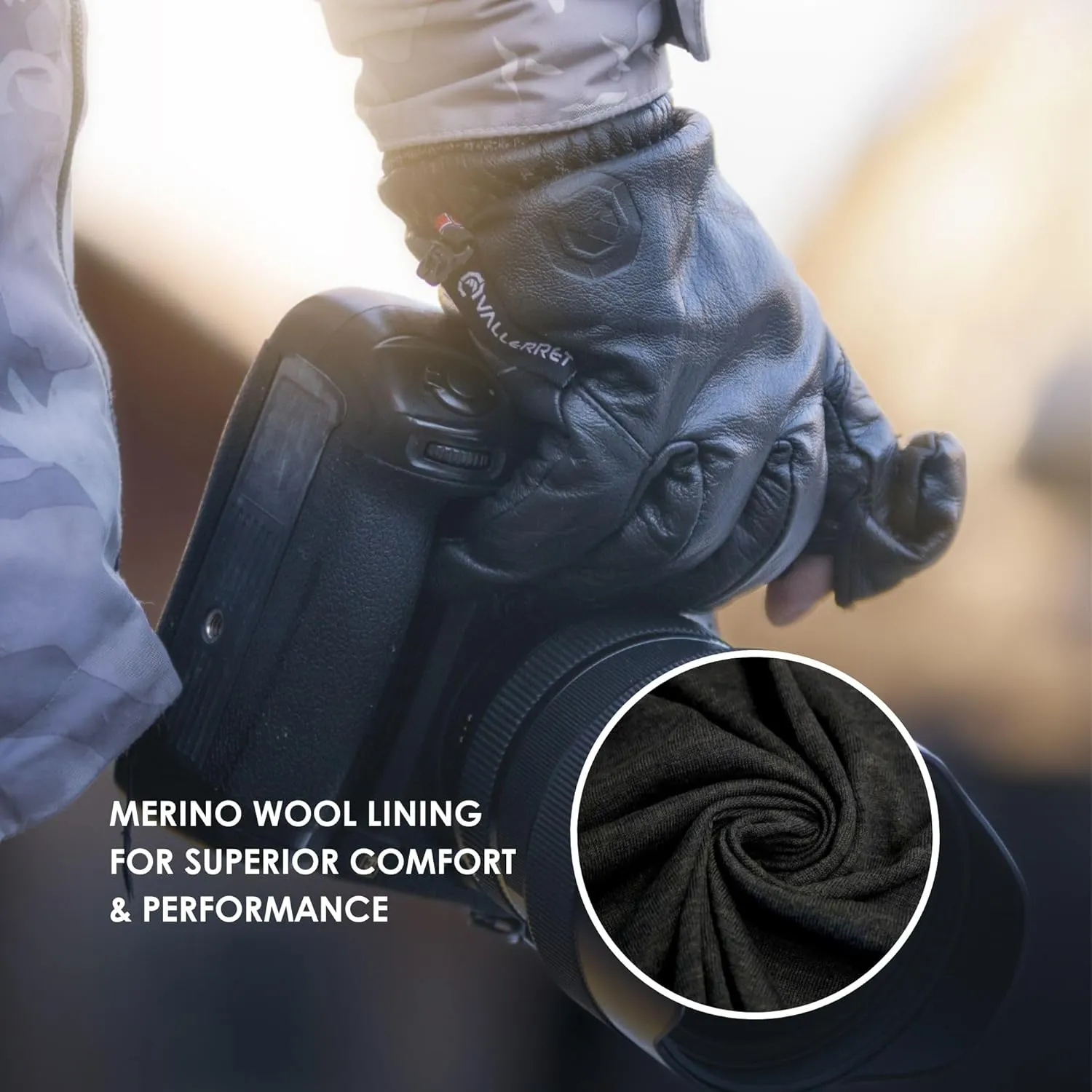 Hatchet Photography Glove, FlipTech Finger Caps with Magnets, Merino Wool Lining for Comfort & Resilient Goat Leather