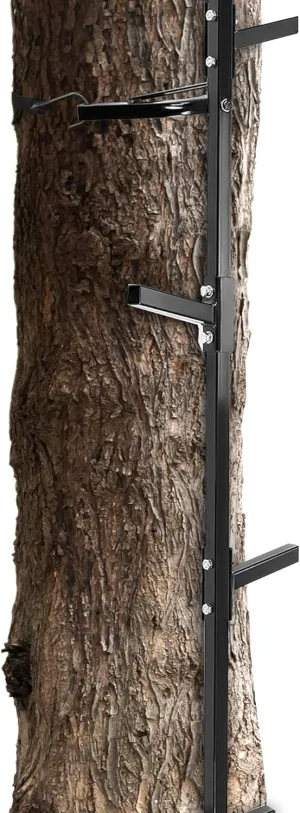 HECASA 20 ft Climbing Sticks for Hunting, Treestand Clinbing Sticks Ladder for Tree Stands & Deer Stand Double Step Steel Black