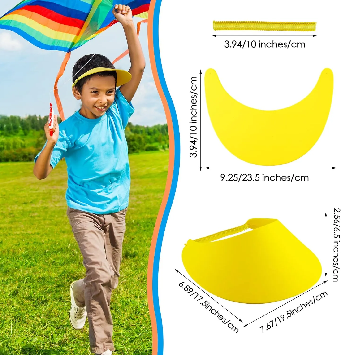 Hercicy 24 Pcs Foam Visor Sun Protection Hat Sun Visor Hat 6 Colors for Golf Tennis Beach Kids' Arts Crafts