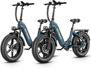 Heybike Ranger S Electric Bike for Adults, Foldable 1400W Peak Motor Ebike, 20" x 4.0" Fat Tire Step-Thru Electric Bicycle, 48V 14.4AH Removable Battery Commuter E Bike, 7-Speed Hydraulic Fork