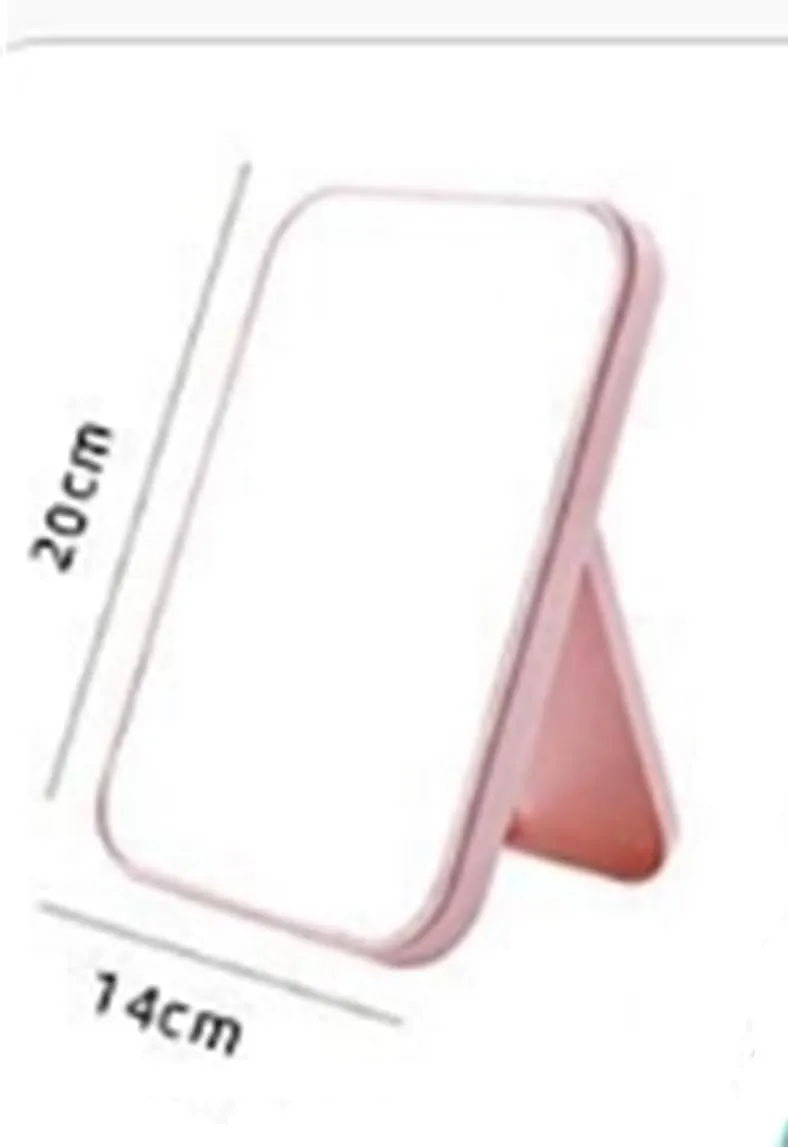 High Definition Folding Makeup Mirror, Portable Desktop Makeup Mirror, Square Dormitory Student Desktop Small Mirror