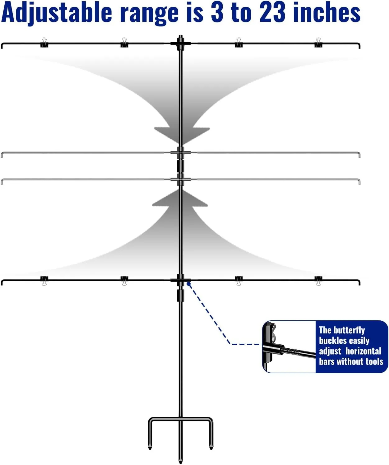 Highwild Adjustable Paper Target Stand, Frame with 8 Clips | Clear Bullseye Targets Sheet for Shooting Practice