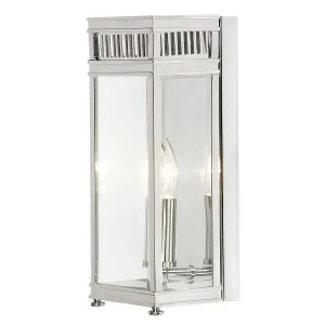 Holborn 1 Light Half Lantern Small | Polished Chrome