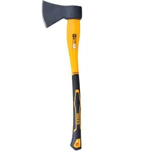 Homdum Camping Axe 1250g HAX02012508 Heavy Duty Forged Steel Head with 780 mm Fiberglass Rubberized Grip Handle for Perfect Strike Hatchet Hand Axe for Gardening Wood Cutting & Splitting