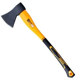 Homdum Camping Axe 1250g HAX02012508 Heavy Duty Forged Steel Head with 780 mm Fiberglass Rubberized Grip Handle for Perfect Strike Hatchet Hand Axe for Gardening Wood Cutting & Splitting
