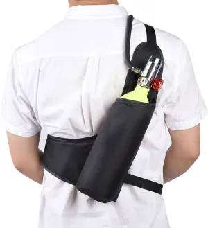 Honio Oxygen Bag, Oxygen Bottle Bag Portable Black Waterproof for Underwater Activity (S408)