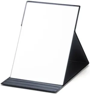HORIUCHI Folding Travel Mirror, Portable Foldable Mirror, for Travel, Camping, Home (6.8L× 4.9W, M Black)