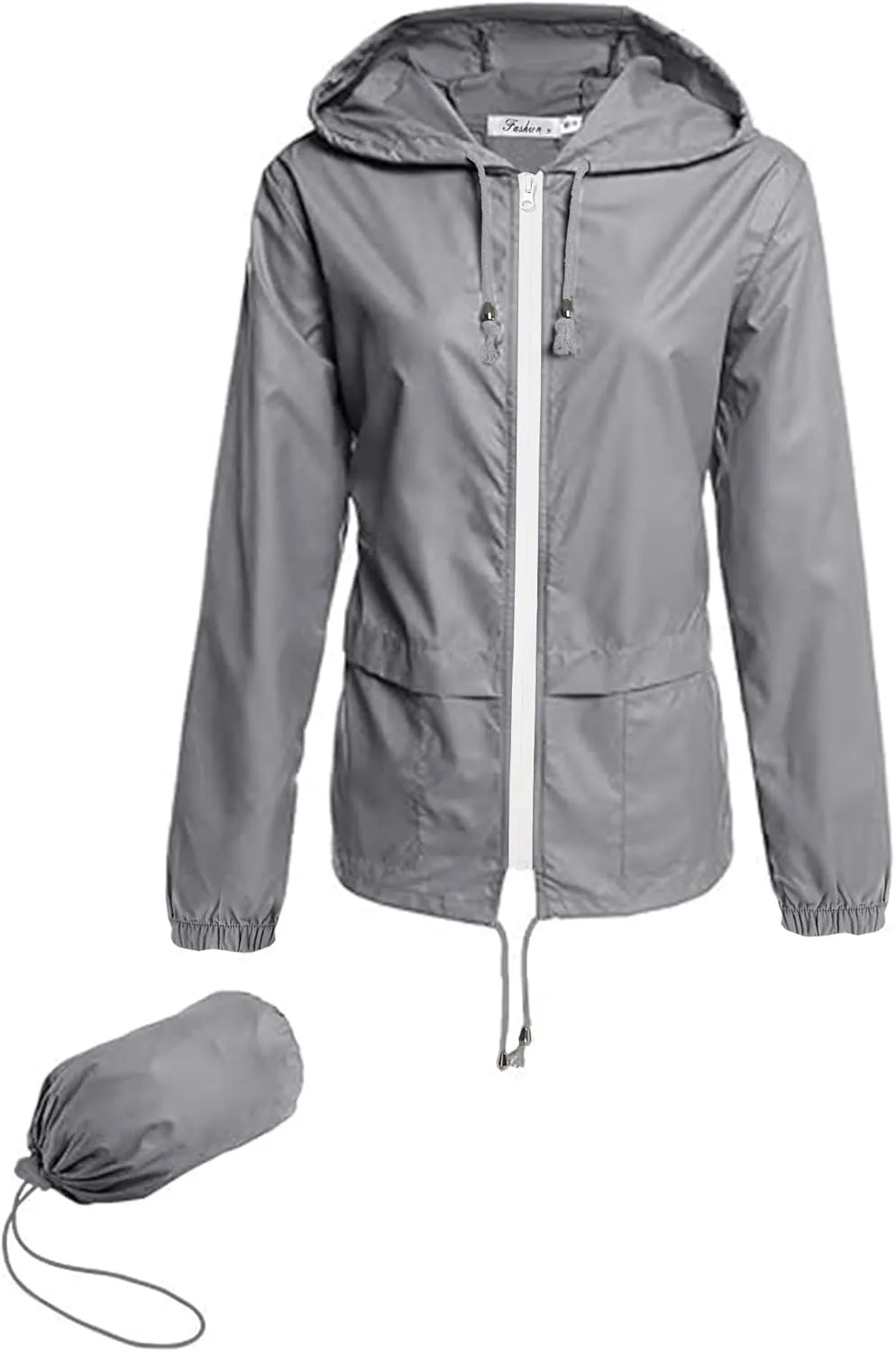 Hount Women's Lightweight Hooded Raincoat Waterproof Packable Active Outdoor Rain Jacket (S-3XL)