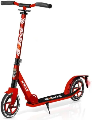 Hurtle HURTSBU Compact Kick Scooter for Teens - Folding Stand Kick Scooters w/Adjustable Height, Alloy Anti-Slip Deck, 8" Wheels, Mud Guard Front Wheel, for Kids, Boys/Girls