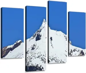 IGOONE 4 Panels Canvas paintings - Mt Thielsen Blue Ice - Wall Art modern Posters Framed Ready to Hang for Home Wall Decor
