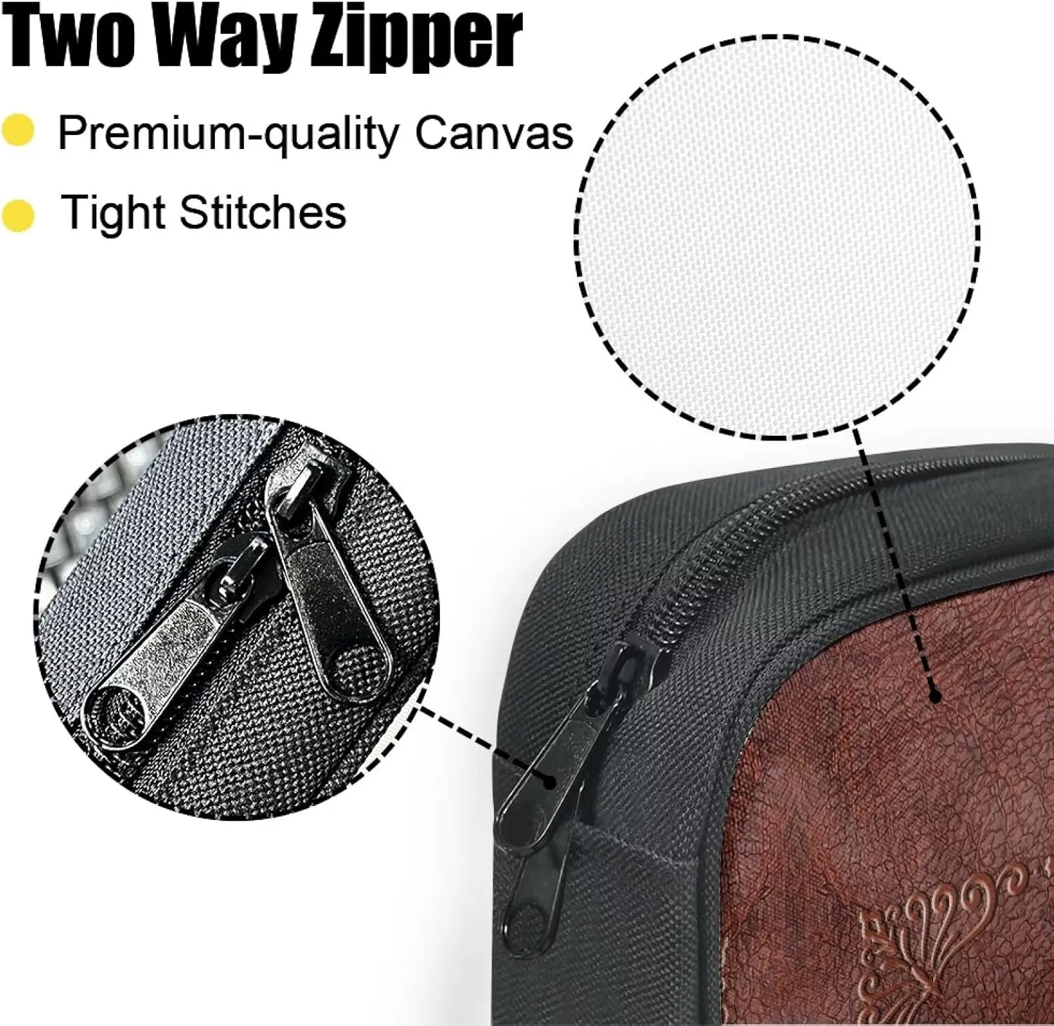 Imitation Leather Print Bible Case Bible Cover for Women Canvas Bible Carrying Case Built-in Pocket Handle Church Bag