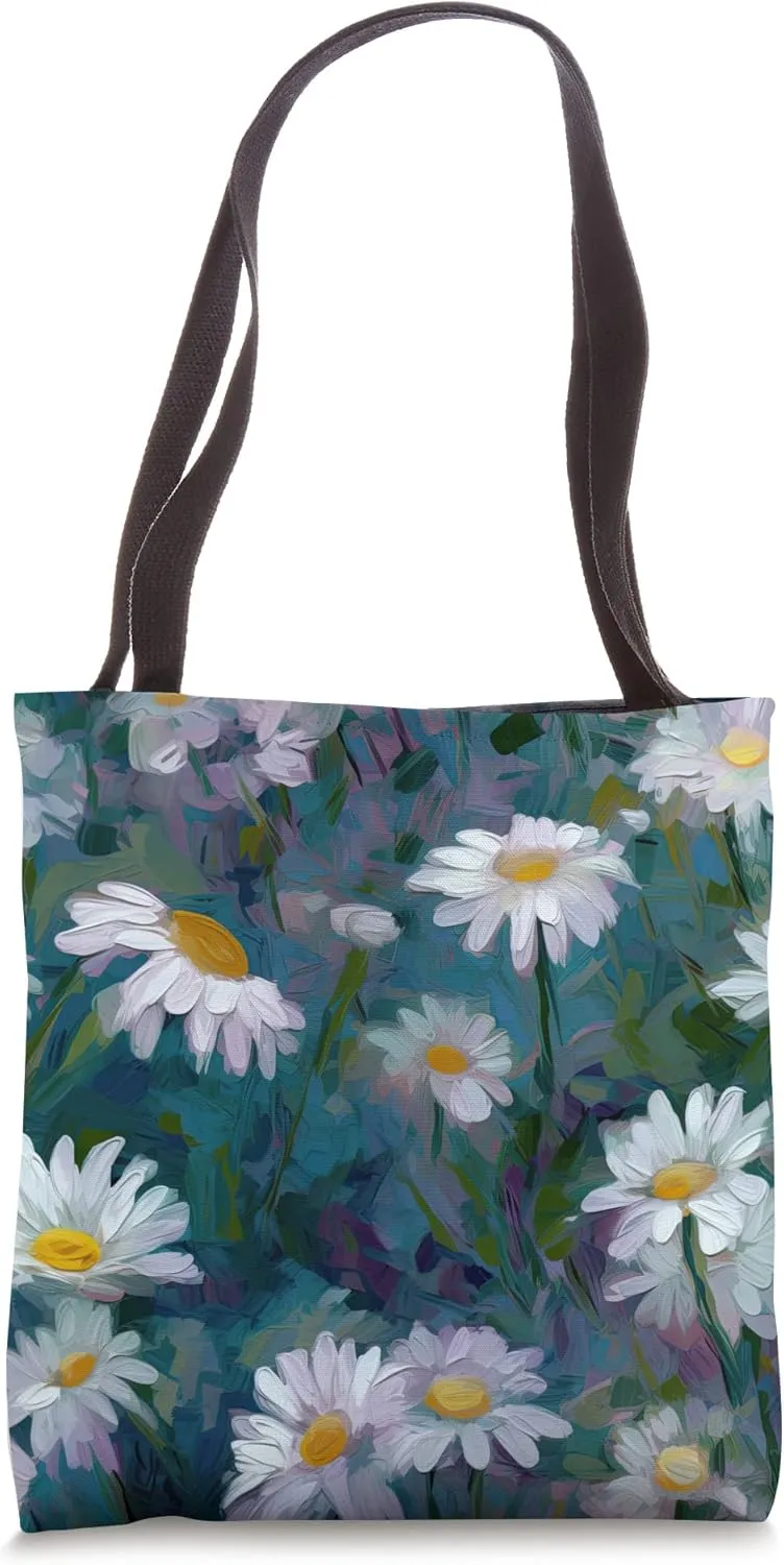 Impressionism Daisies Tote Bag