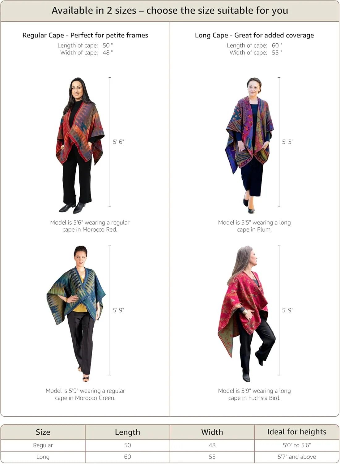 In Style 100% Australian Superfine Merino Wool Handmade Reversible Open Front Cape Ruana With Pockets
