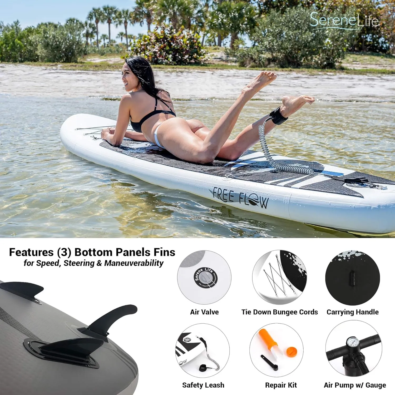 Inflatable Paddle Board with Premium Accessories & Easy Transport