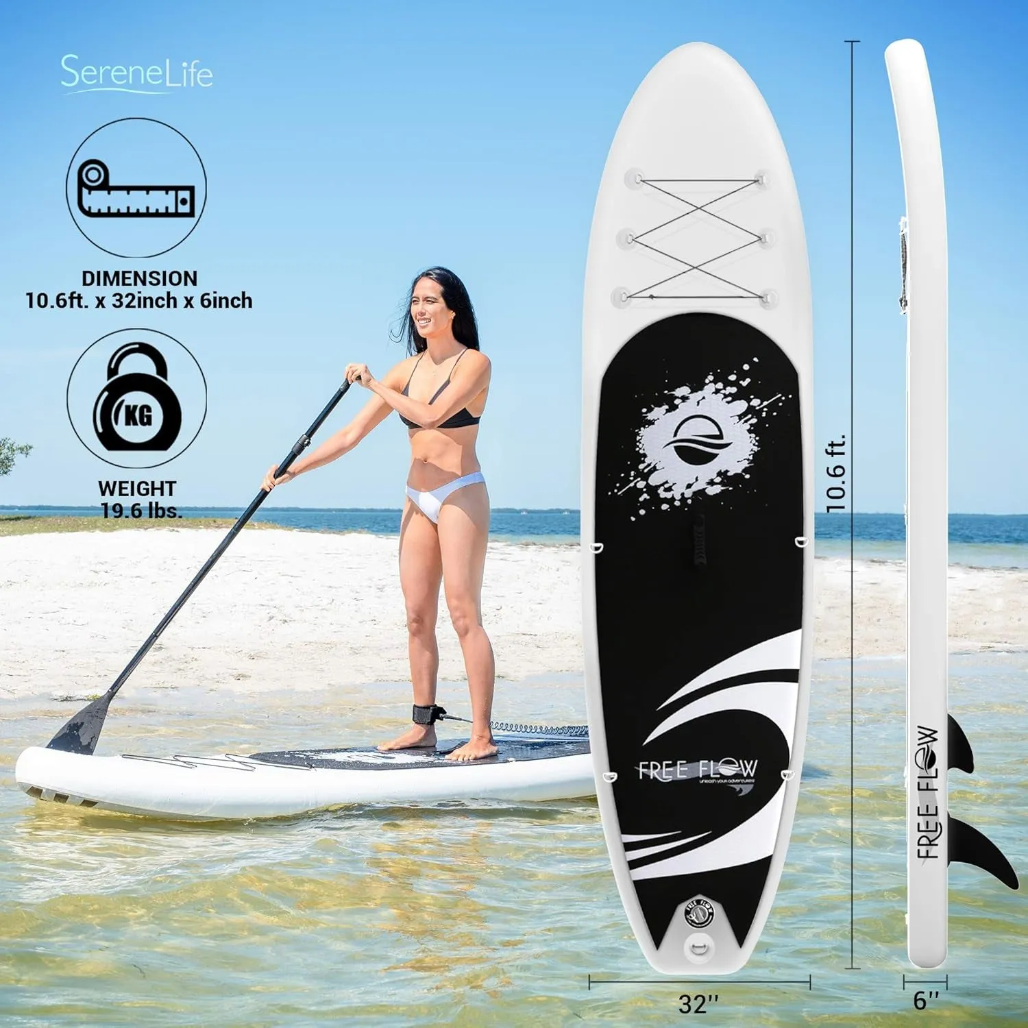 Inflatable Paddle Board with Premium Accessories & Easy Transport