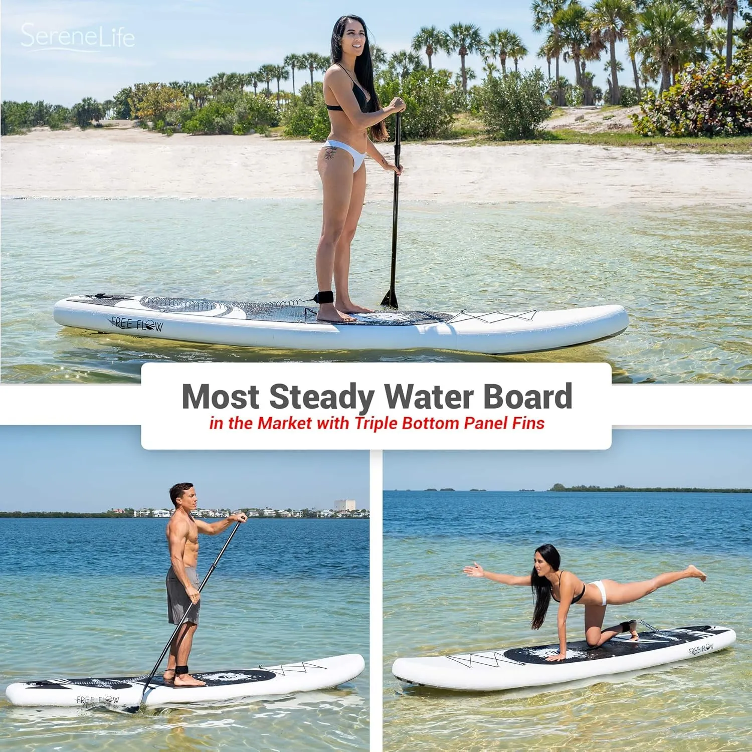 Inflatable Paddle Board with Premium Accessories & Easy Transport