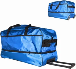 Iron Bar Duffel Bag Lightweight Versatile Adventuring Camping Travel Large with many Compartments (Blue)