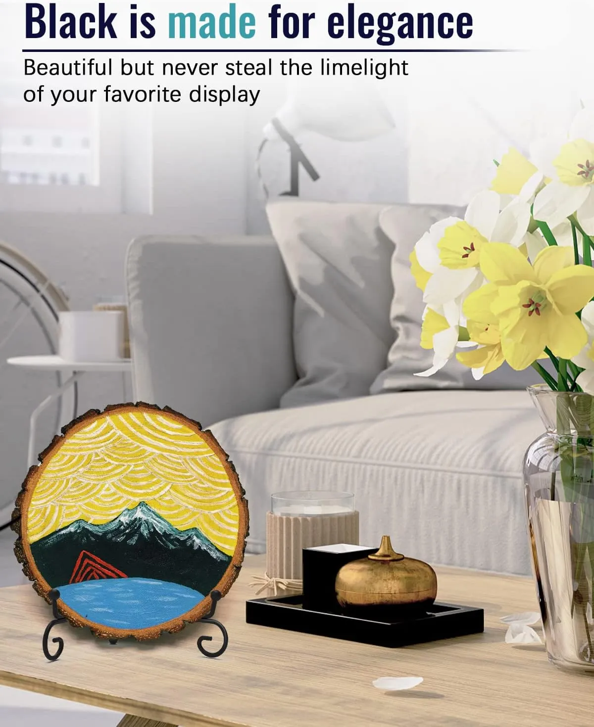 Iron Display Stand 10 Packs, 8 Inches Plate Stand Picture Stand Photo Stand for Display, Black Foldable Easel Stand Holder for Photo Frame, Artwork, Collection, Decorative Plate, Book, Office