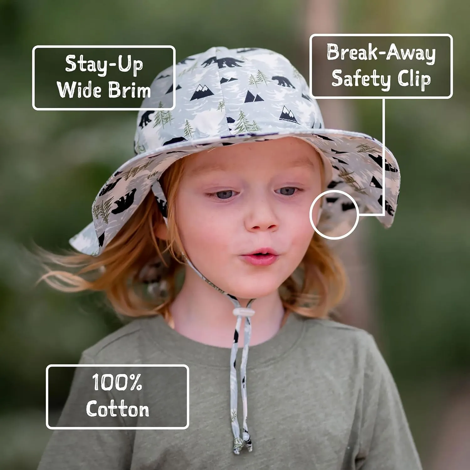 JAN & JUL Adjustable Cotton Floppy Sun Hat with 50  UPF Protection for Boys