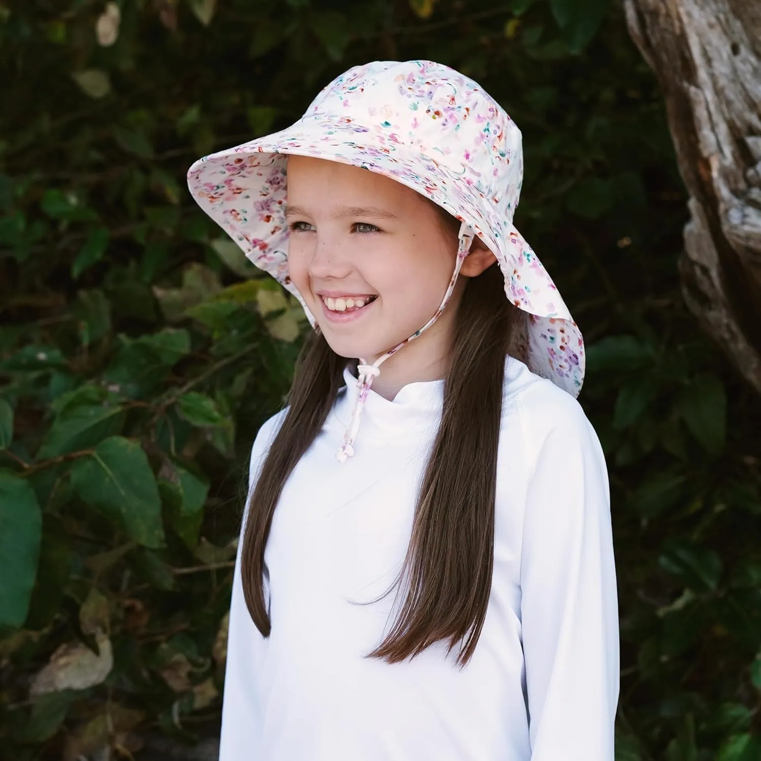 JAN & JUL Girls' Grow-with-Me Cotton Adventure Sun Hat with Large Brim
