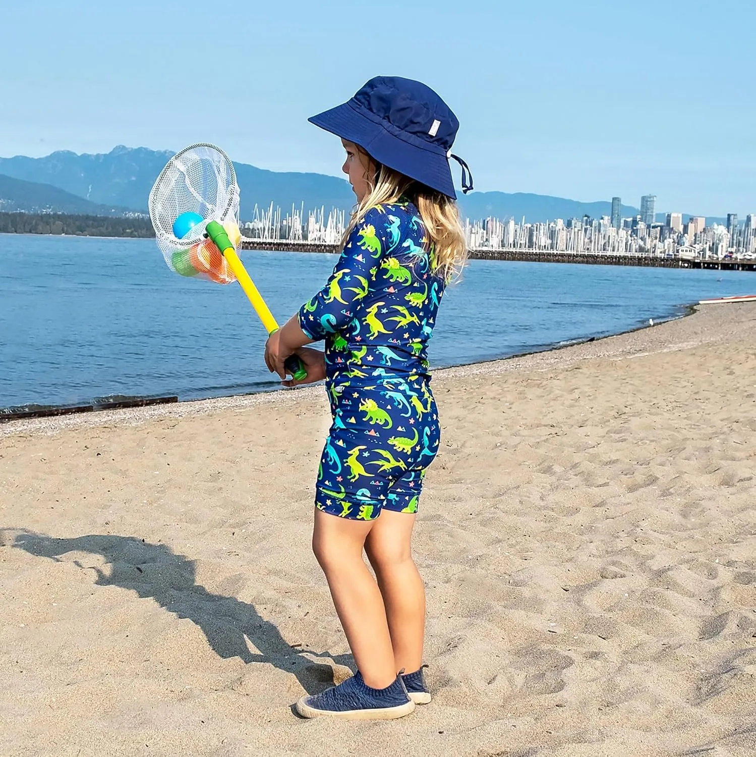 JAN & JUL Quick Dry Sun-Hat with Neck Flap for Swimming Boys' Beach Hat