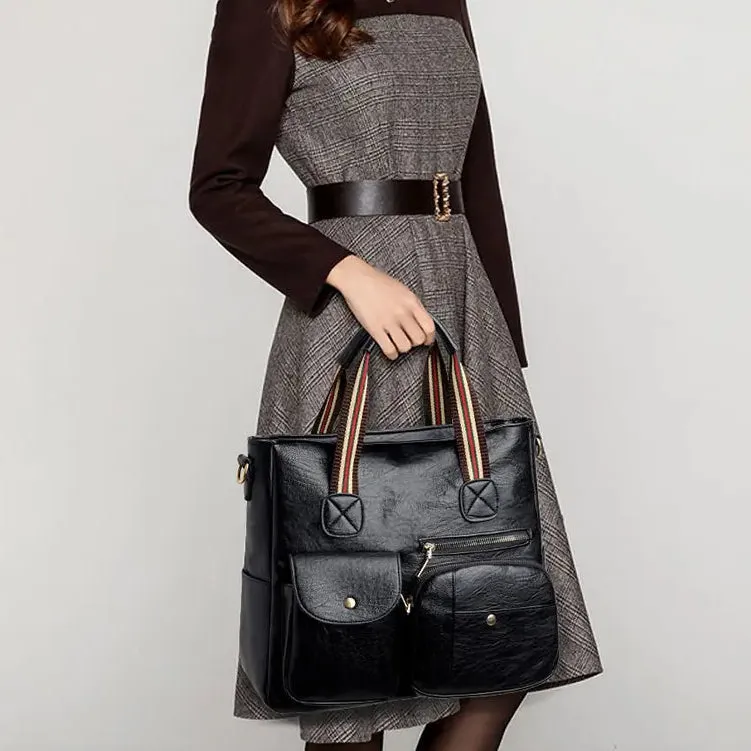 Janice | Multi-Pocket Stylish Tote Bag with Adjustable Strap