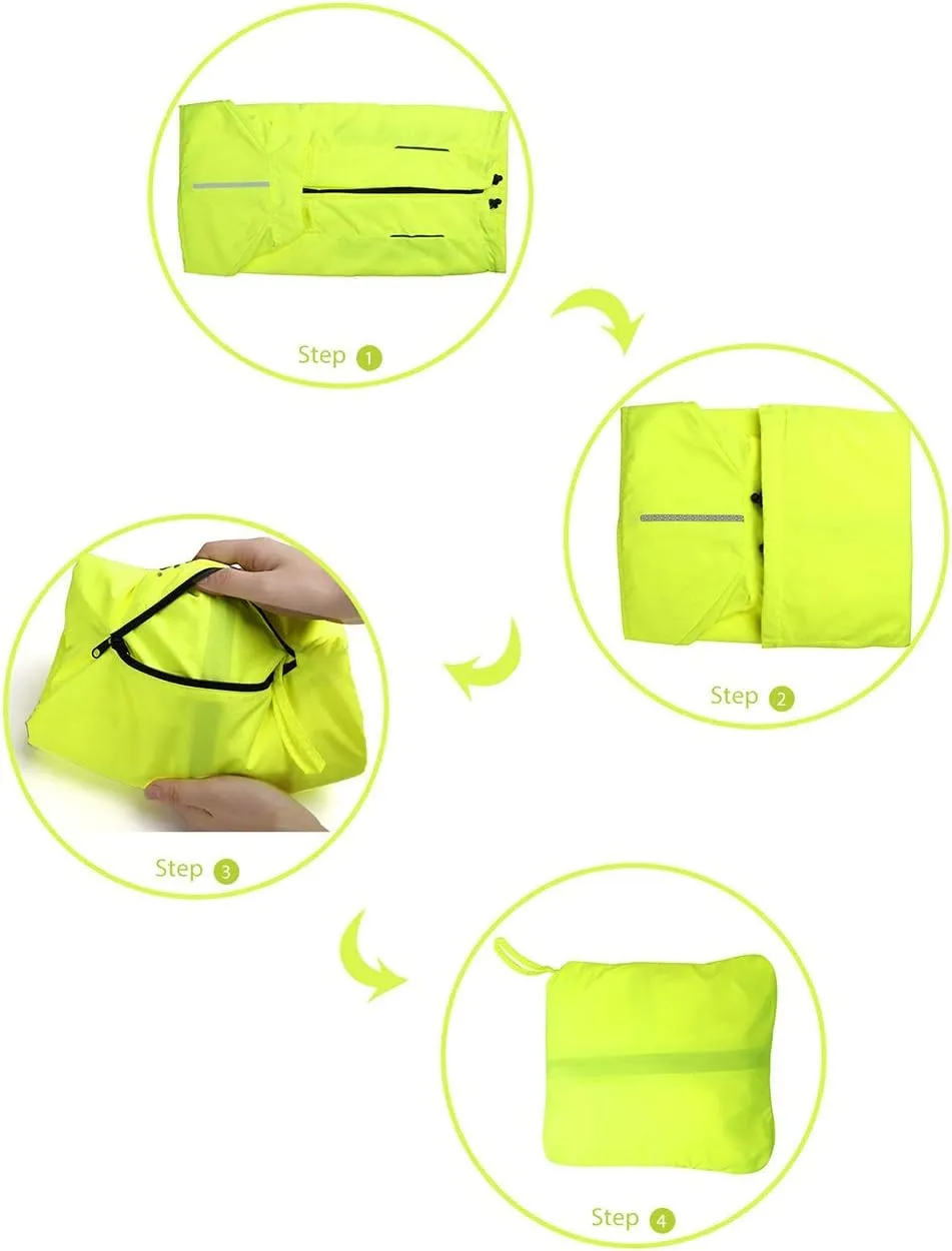 J.CARP Women's Packable Windbreaker Jacket, Super Lightweight and Visible, Outdoor Active Cycling Running Skin Coat