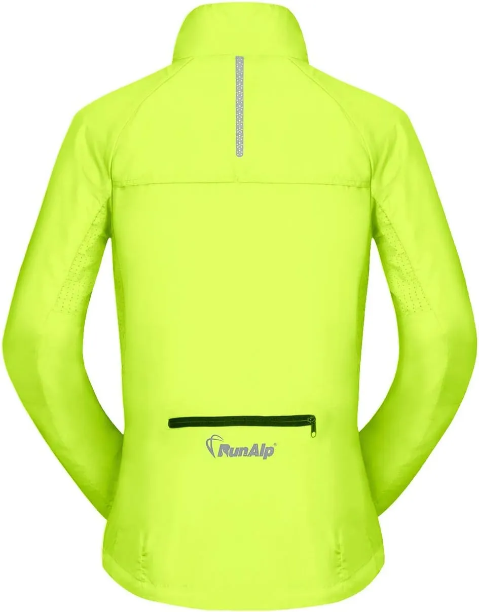 J.CARP Women's Packable Windbreaker Jacket, Super Lightweight and Visible, Outdoor Active Cycling Running Skin Coat