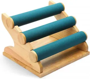 Jewelry Organizer 3 Tier Bracelet Holder Velvet Bracelet Holder - Wooden Base Bracelet Stand Detachable Jewelry Display Stand for Jewelry Organization and Display Jewelry Display (Color : C)