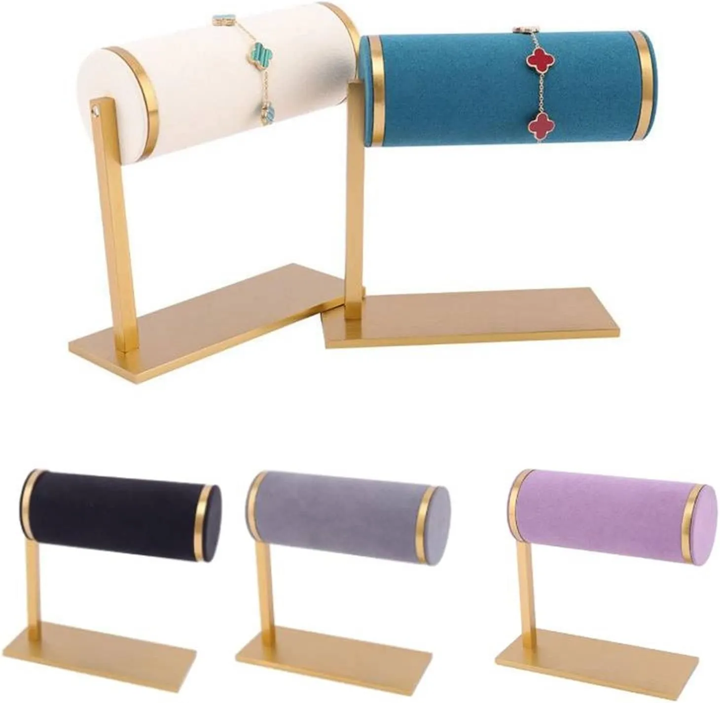 Jewelry Rack Jewelry Display Watch Organizer Bracelet Holder Hair Band Rack Portable Velvet Bracelet Scrunchie Organizer Display Stand Jewelry Stand Holder (Color : Style A5)