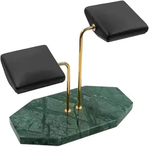 Jewelry Stand Marble Base Watch Stand Holder Metal Rod Display Props Bracelet Watch Display Jewelry Lengthen Placement Stand(Black)