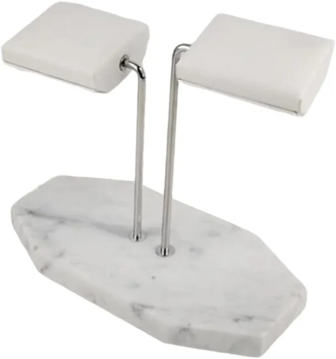 Jewelry Stand Marble Base Watch Stand Holder Metal Rod Display Props Bracelet Watch Display Jewelry Lengthen Placement Stand(C)