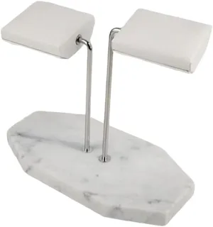 Jewelry Stand Marble Base Watch Stand Holder Metal Rod Display Props Bracelet Watch Display Jewelry Lengthen Placement Stand(C)