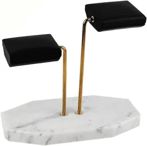 Jewelry Stand Marble Base Watch Stand Holder Metal Rod Display Props Bracelet Watch Display Jewelry Lengthen Placement Stand(E)