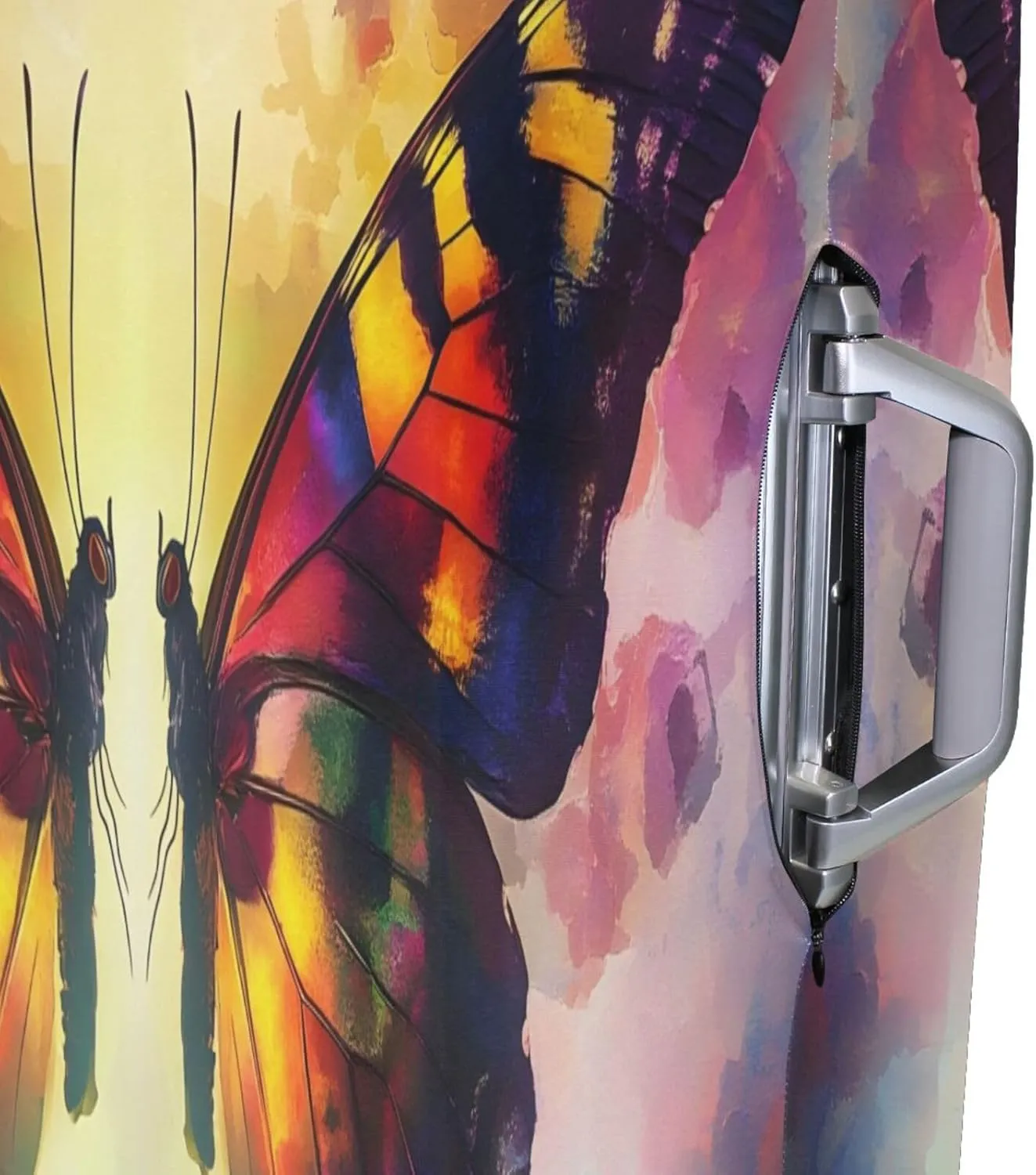 Joisal Butterfly Symmetry Colors Suitcase Covers Fit 18-32 Inch Luggage, Luggage Accessories for Travel